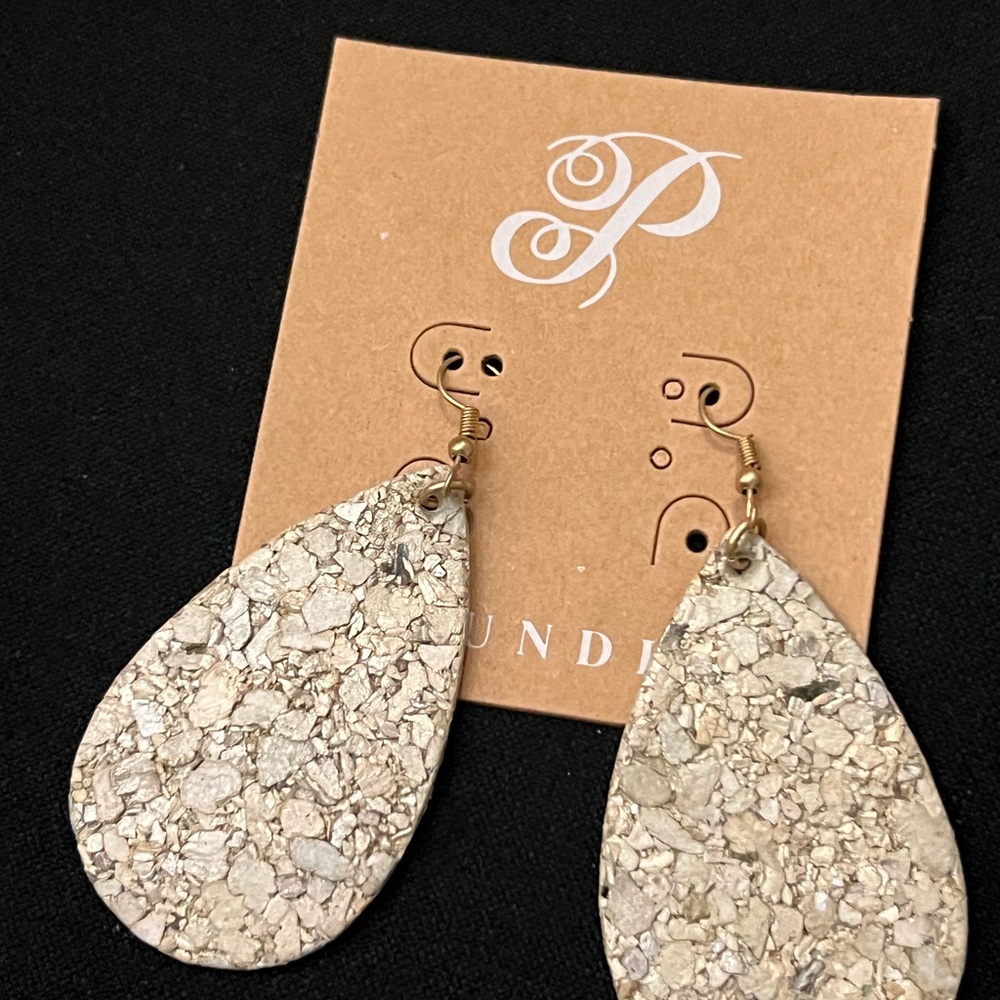 Textured Teardrop Earrings